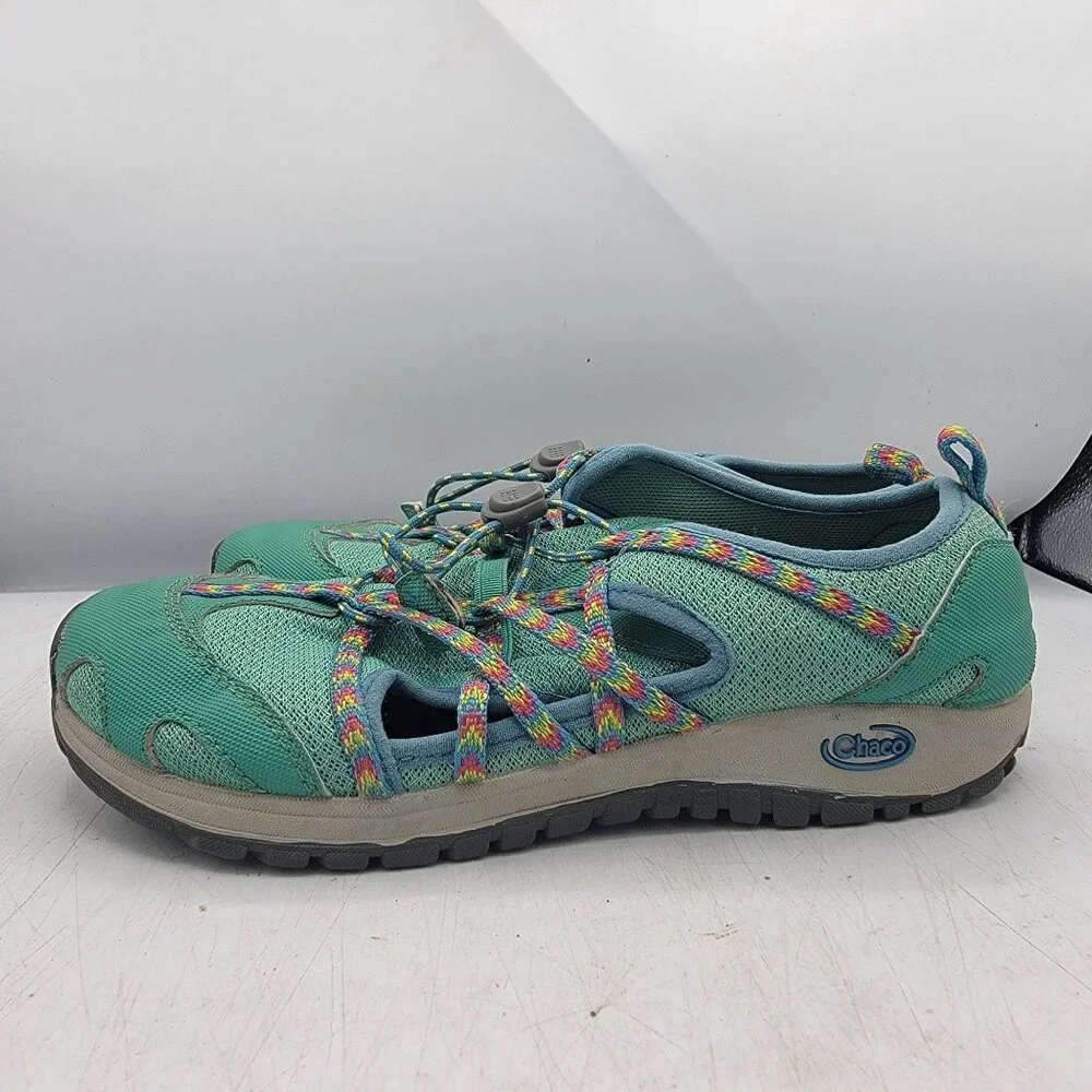 Chaco Outcross Girls 6 Teal Green Sandal Shoes Casual Outdoors Beach Walking
